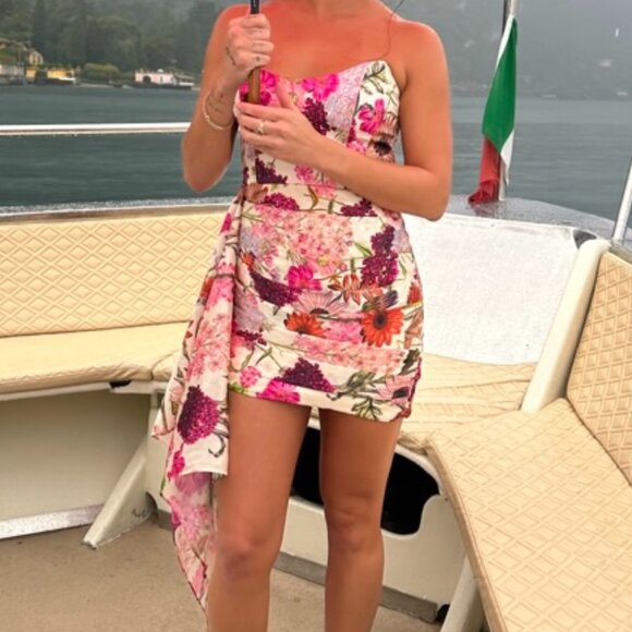 Katie May Chasing Dawn Gown – Pink Daisy – Medium – Worn Once - Picture 4 of 6